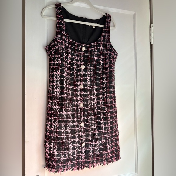 BeBop Dresses & Skirts - NWOT Chic Black and Pink Tweed Dress